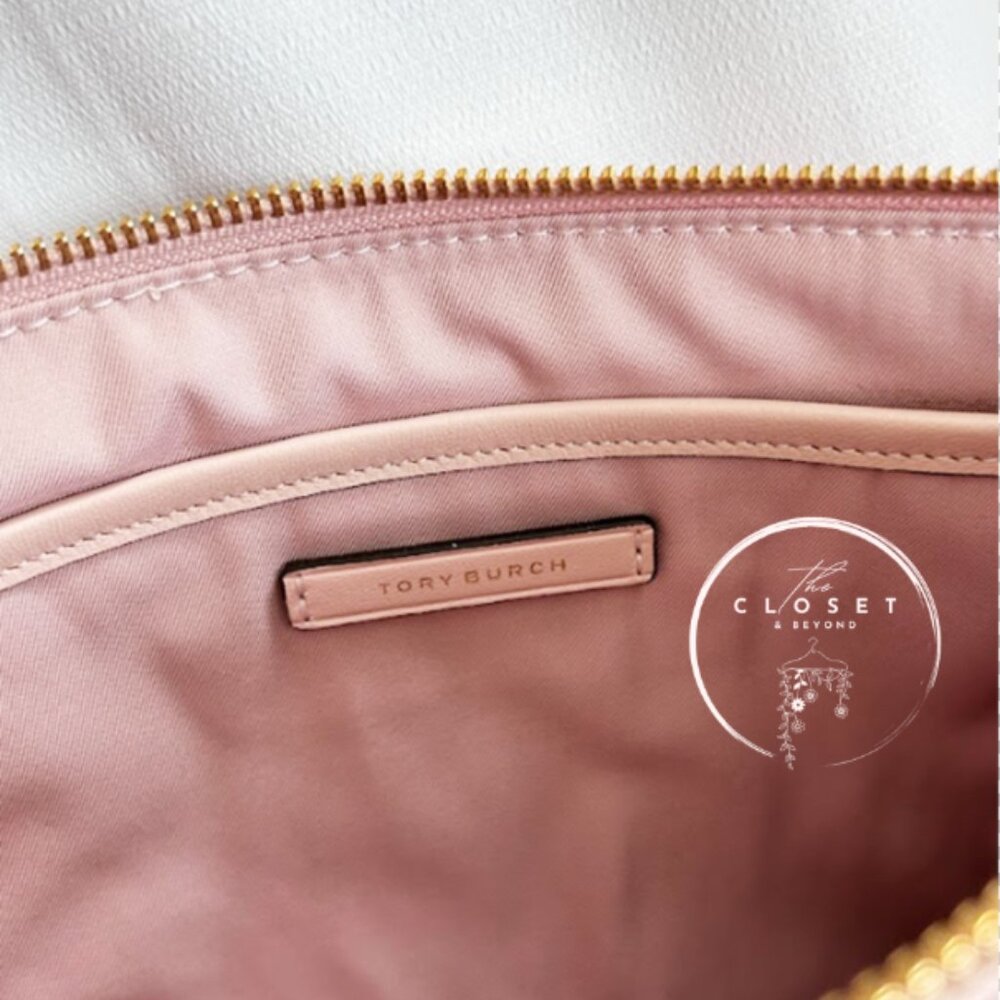 Troy Burch Dleming Blush Pink Oversized Clutch Pouch Bag - Picture 3 of 5